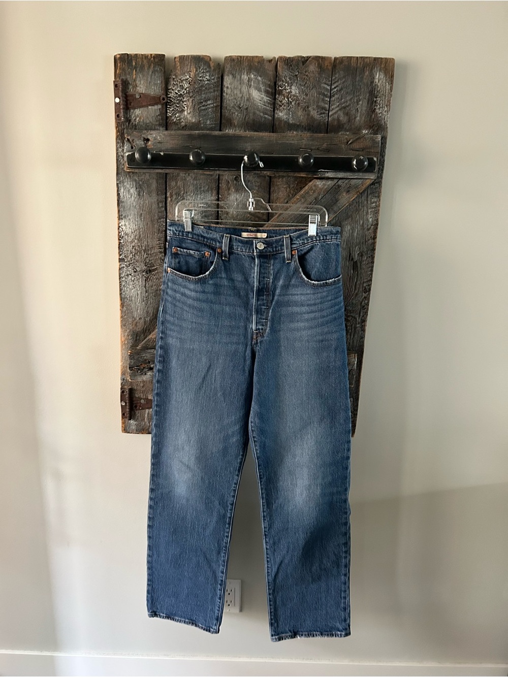Women's Levi's Ribcage Straight Classic Blue Denim Jeans
